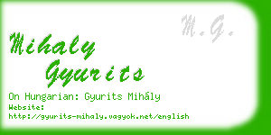 mihaly gyurits business card