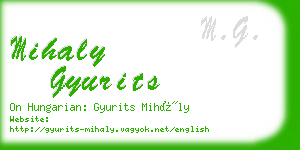 mihaly gyurits business card